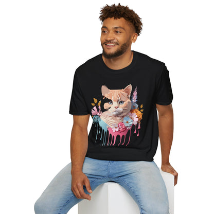 Cat Shirt Unisex Kitten Tee Softstyle Gildan 64000 Cotton Tee