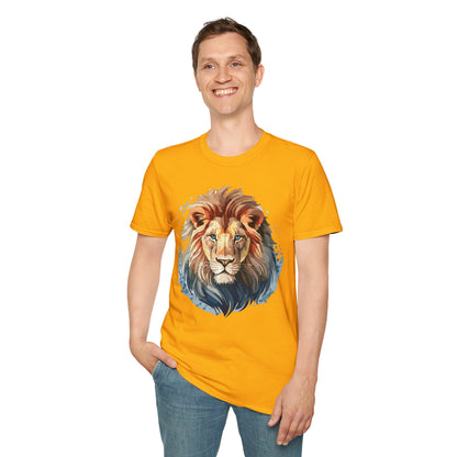 Unisex Lion Shirt Gildan Softstyle 64000 Tee 100 Percent Ring Spun Cotton