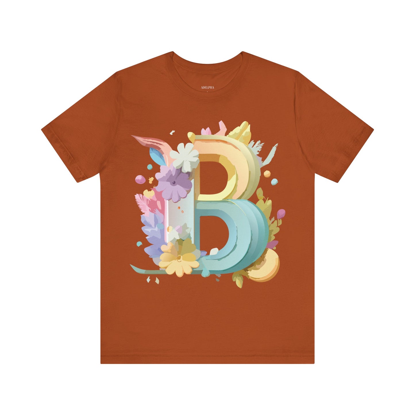 Natural Cotton Tee Shirt - Letters Collection - B