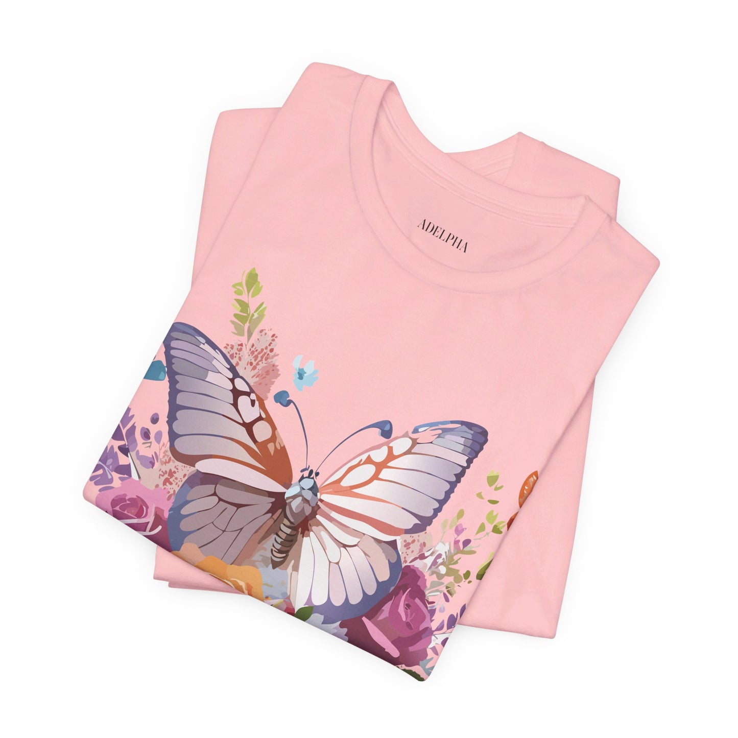 T-shirt en coton naturel avec papillon