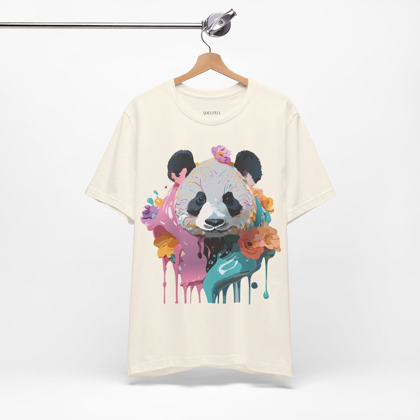 T-shirt en coton naturel avec panda