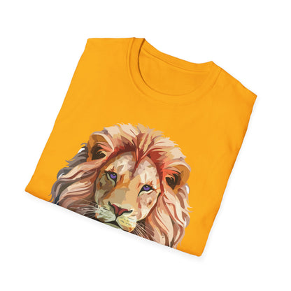 Lion Shirt Unisex Animal Tee Ring Spun Cotton Softstyle Tee Gildan