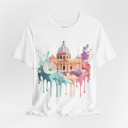 Natural Cotton Tee Shirt - Beautiful Places Collection - Rome Printify