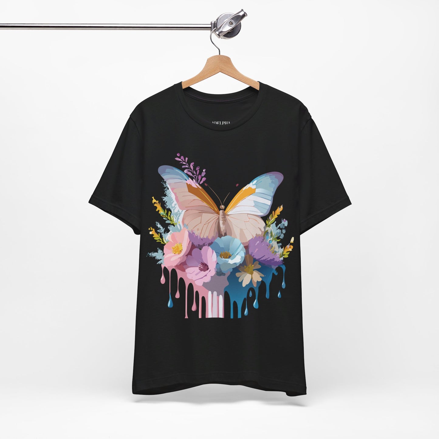 T-shirt en coton naturel avec papillon