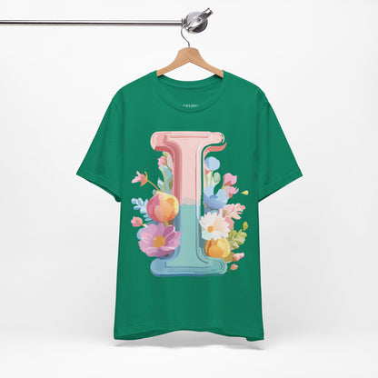 Natural Cotton Tee Shirt - Letters Collection - I Printify