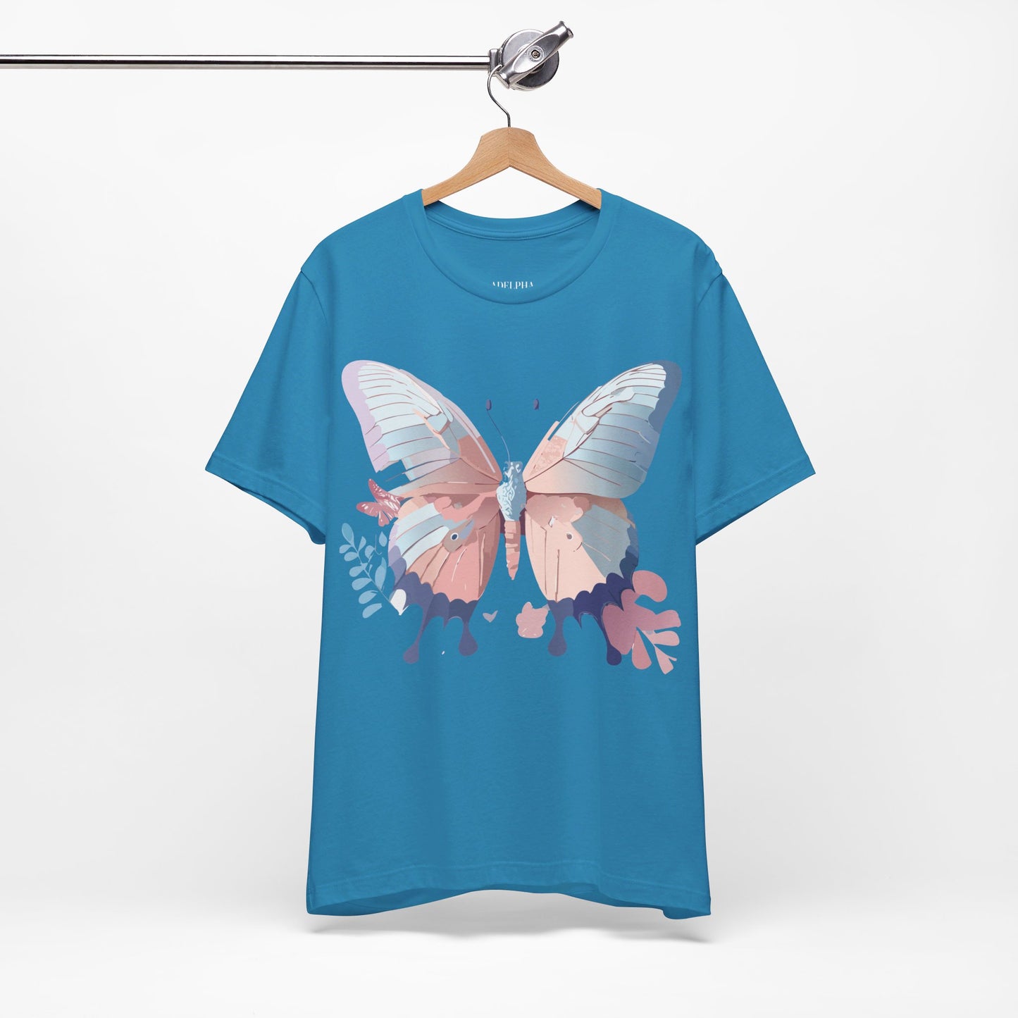 T-shirt en coton naturel avec papillon