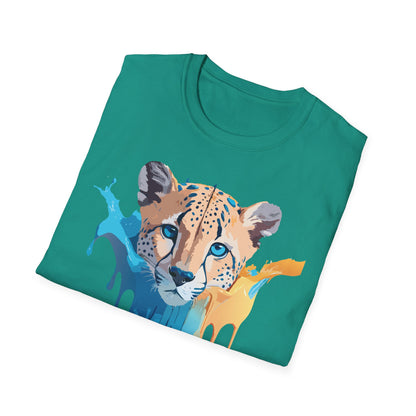 Unisex Cheetah Print Tee Softstyle Gildan 64000 Ring Spun Cotton Tee
