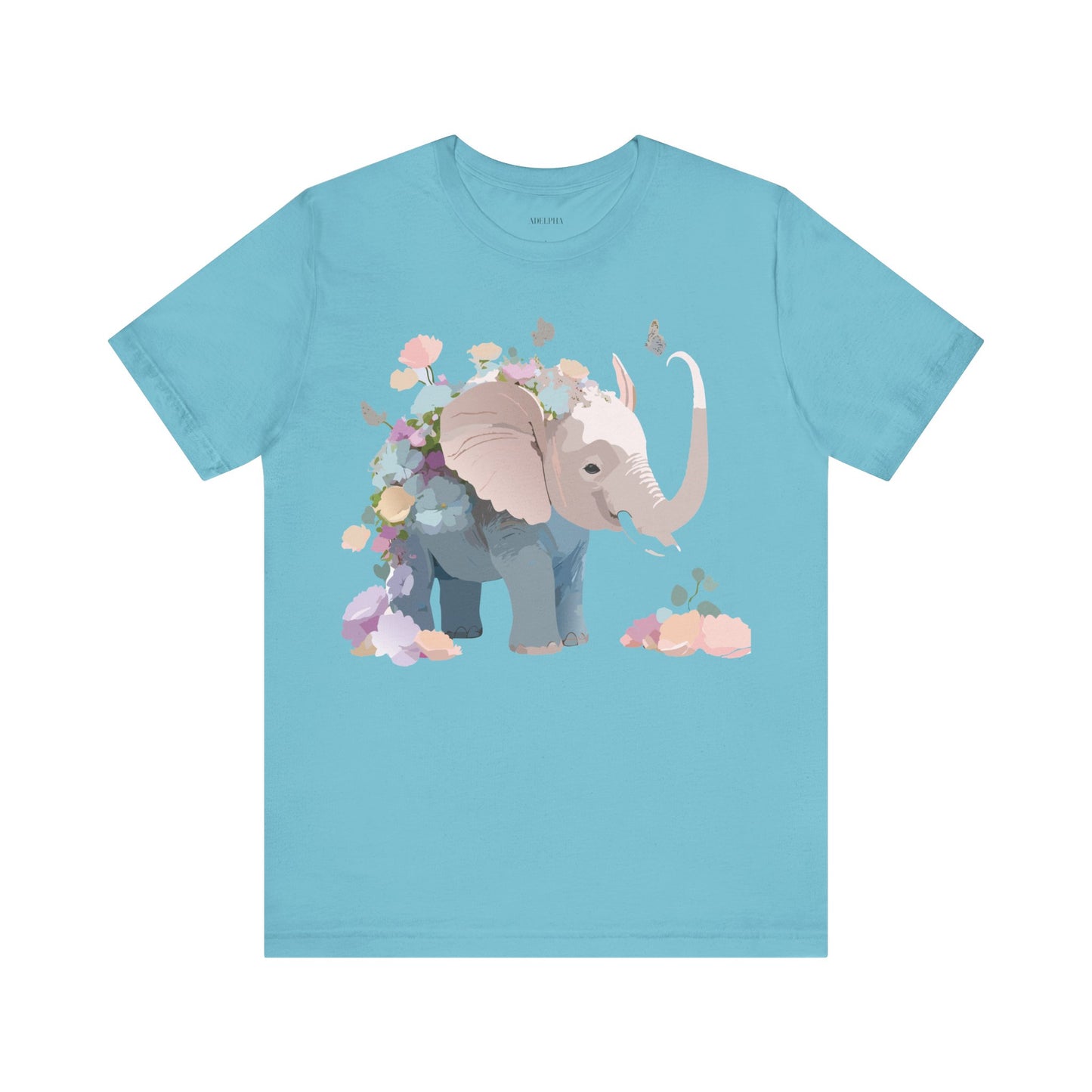 Natural Cotton Tee Shirt with Elephant