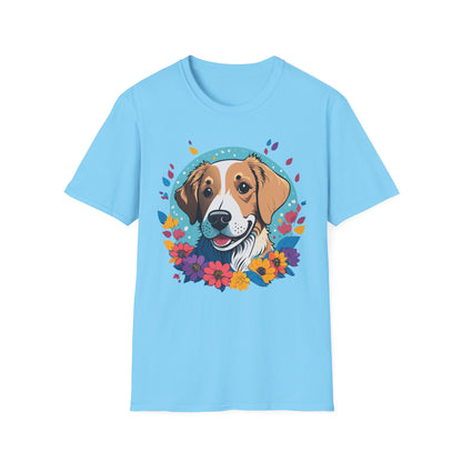 Unisex Dog Shirt Animal Print Tee Gildan Softstyle 64000 Cotton