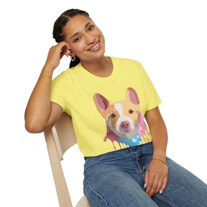 Dog Shirt Unisex Animal Print Tee Cotton T Shirt For Pet Lovers