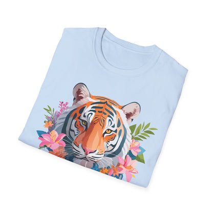 Tiger Shirt Unisex Animal Tee Gildan Softstyle 64000 Cotton Tee