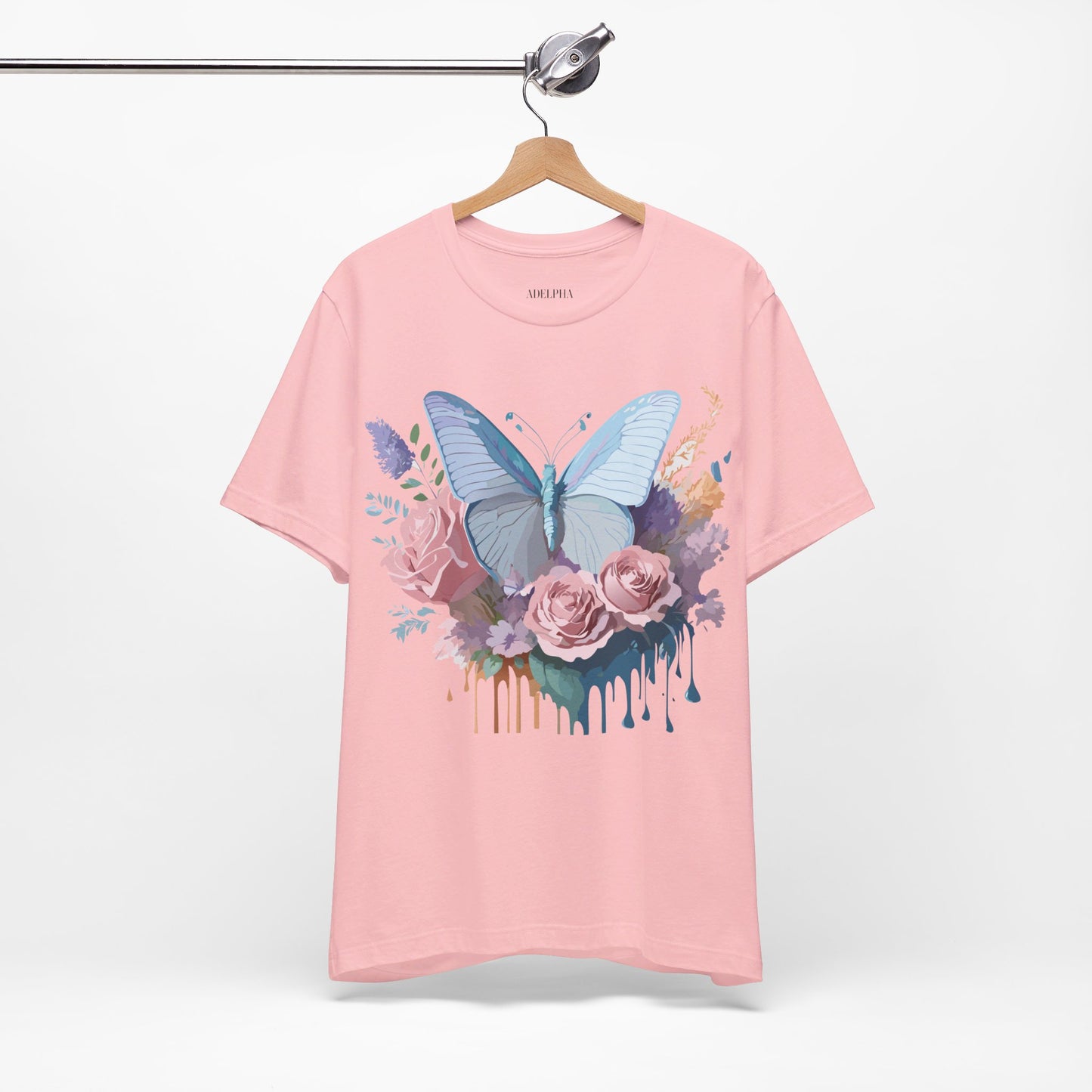 T-shirt en coton naturel avec papillon