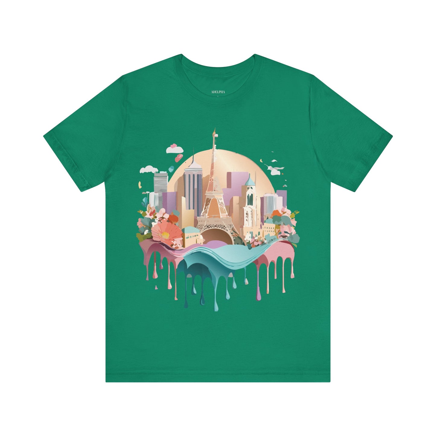 Natural Cotton Tee Shirt - Beautiful Places Collection - Paris Printify