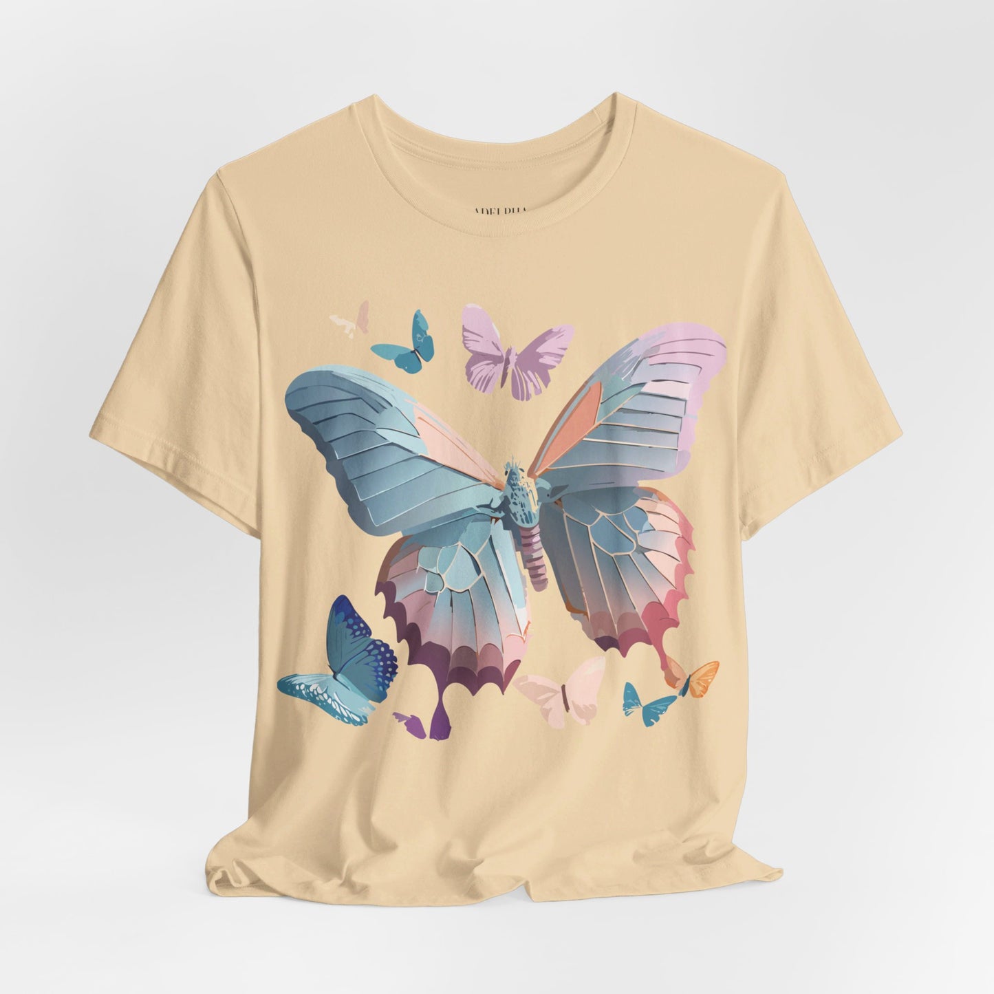 T-shirt en coton naturel avec papillon