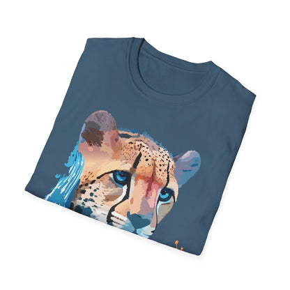 Cheetah Shirt Unisex Tee Softstyle Gildan 64000 100 Percent Ring Spun Cotton