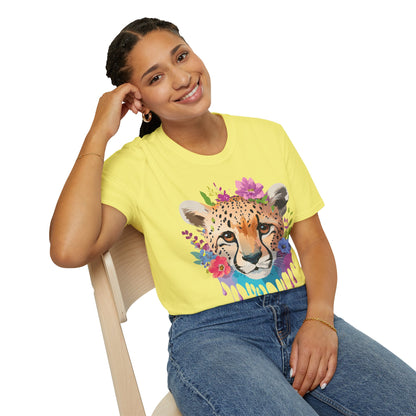 Cheetah Print Unisex Softstyle T Shirt Gildan 64000 Tee For Everyday Comfort