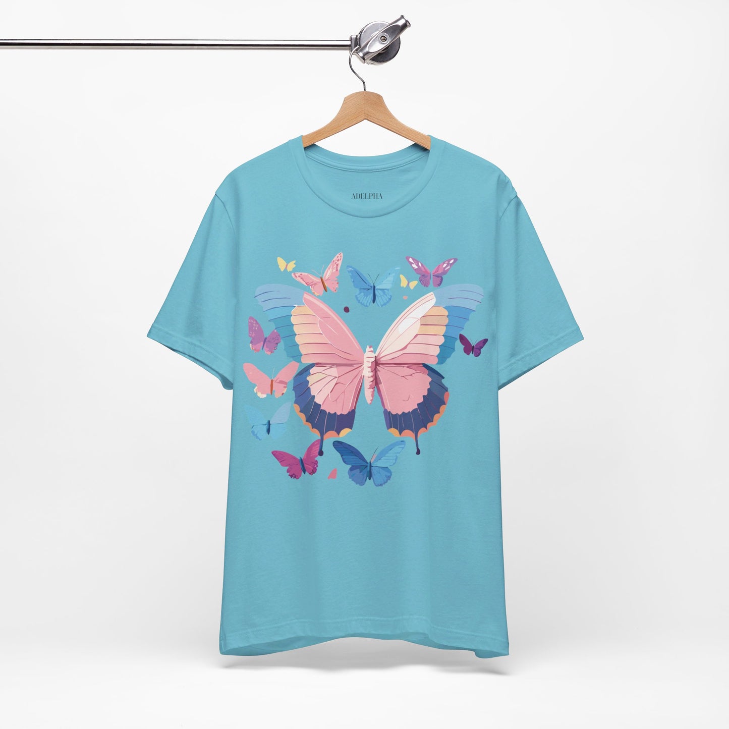 T-shirt en coton naturel avec papillon