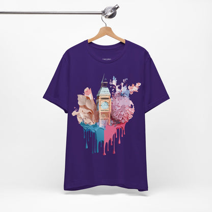 Natural Cotton Tee Shirt - Beautiful Places Collection - London Printify