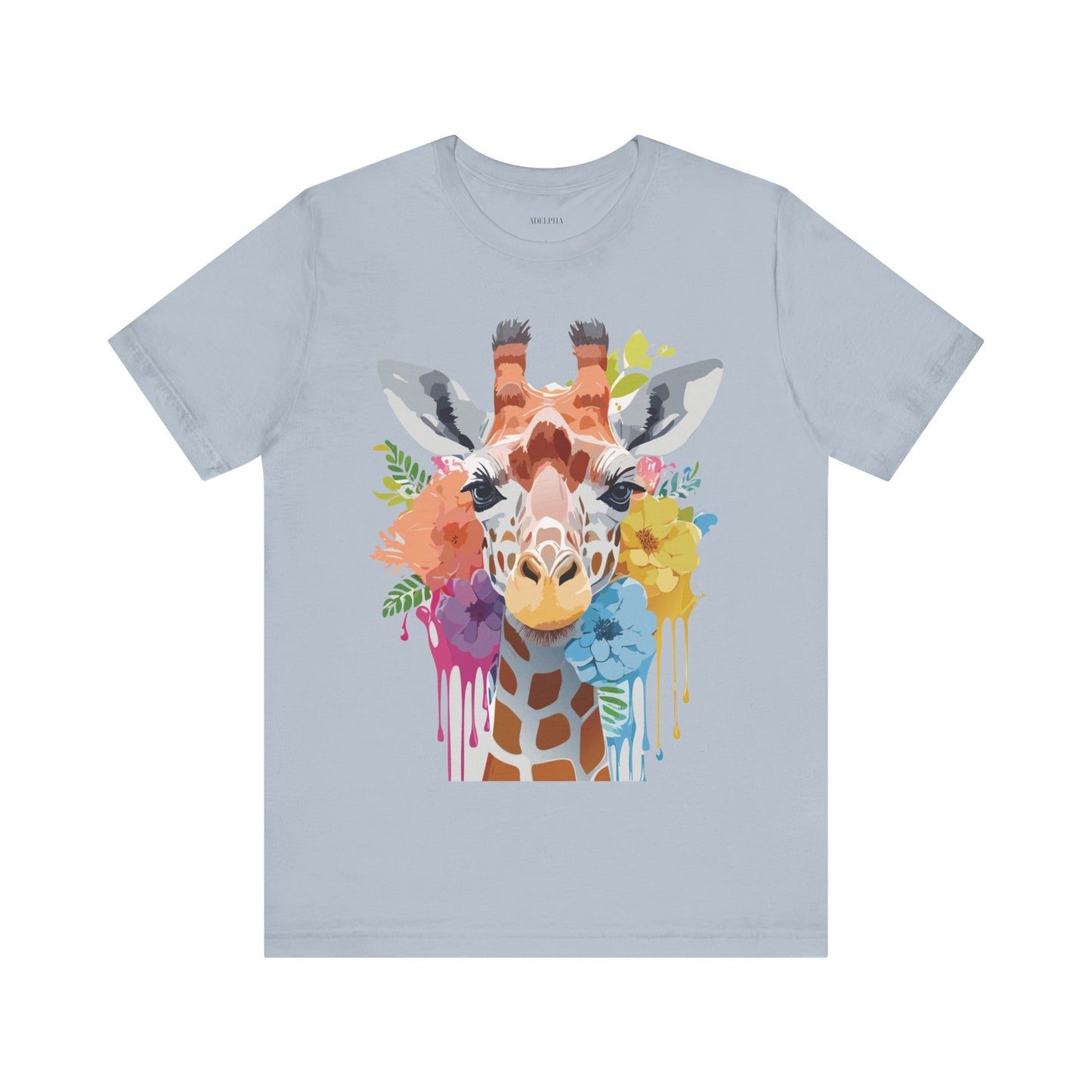 Natural Cotton Tee Shirt with Giraffe