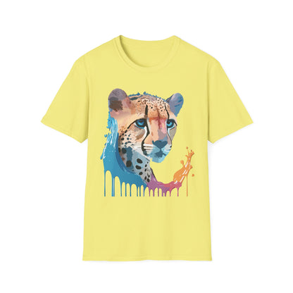 Cheetah Shirt Unisex Tee Softstyle Gildan 64000 100 Percent Ring Spun Cotton