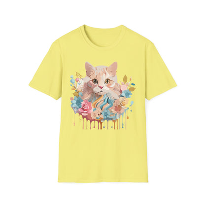 Unisex Cat Shirt Kitten Tee Cat Lover Tee Softstyle 64000 Gildan