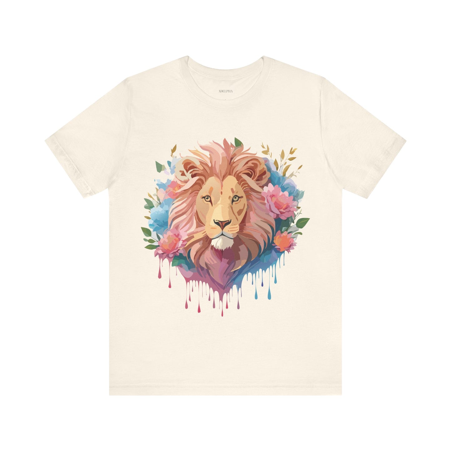 Natural Cotton Tee Shirt with Lion