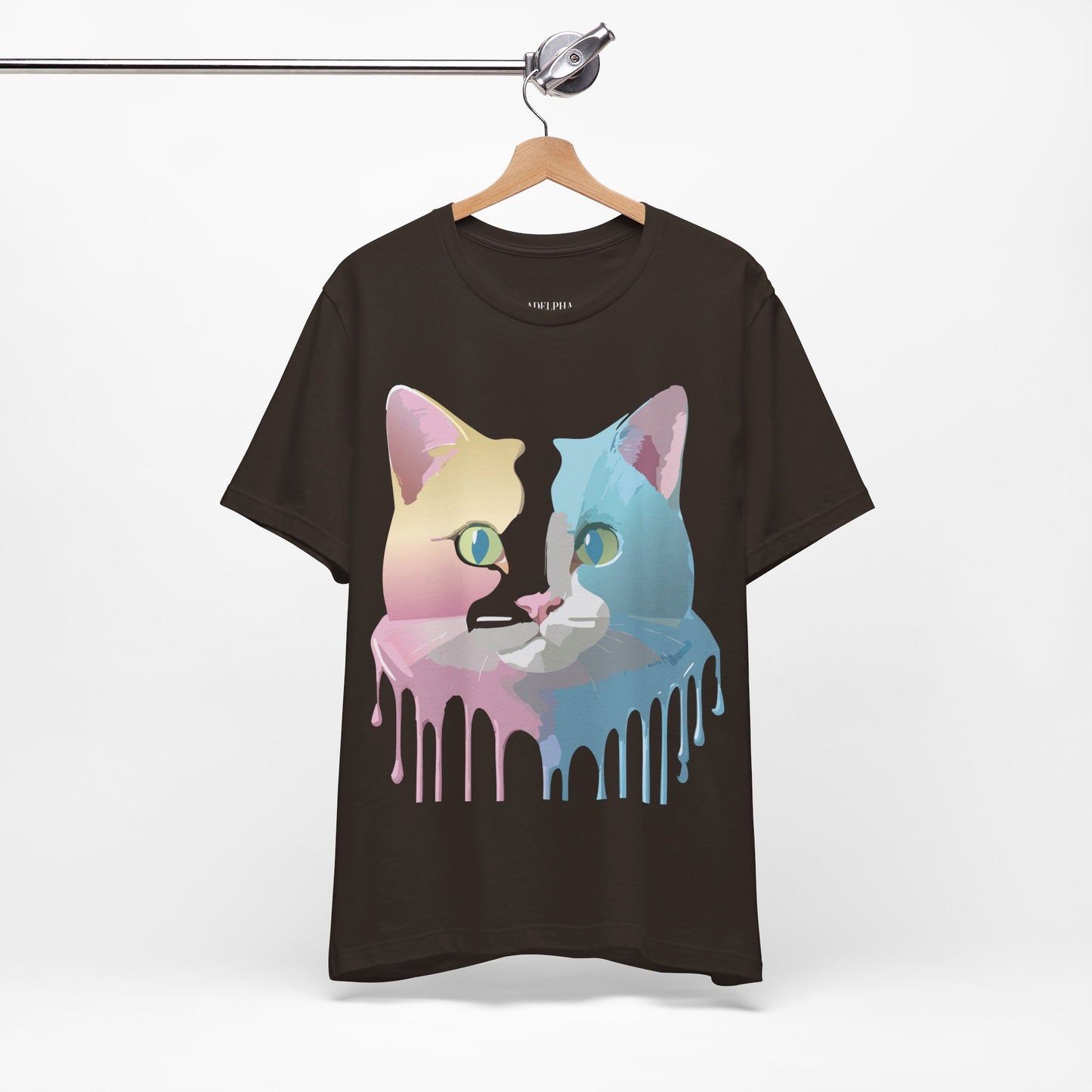 T-Shirt aus natürlicher Baumwolle mit Katze