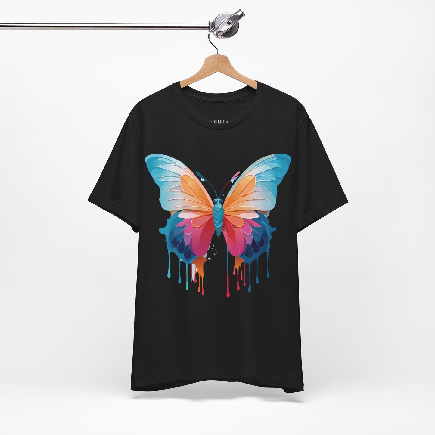 T-Shirt aus natürlicher Baumwolle mit Schmetterling