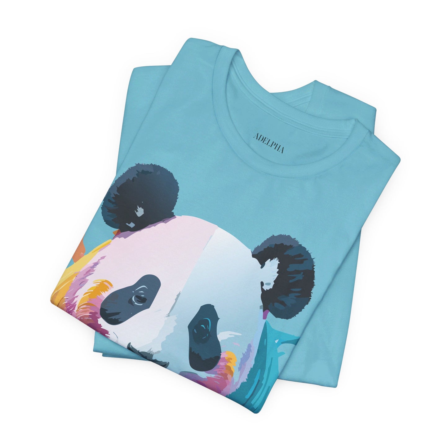 Natural Cotton Tee Shirt with Panda