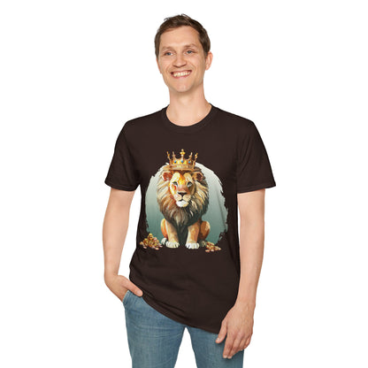 Unisex Lion Shirt Animal Tee Softstyle Gildan 64000 100 Percent Cotton Tee
