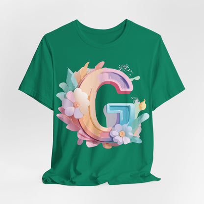 Natural Cotton Tee Shirt - Letters Collection - G Printify