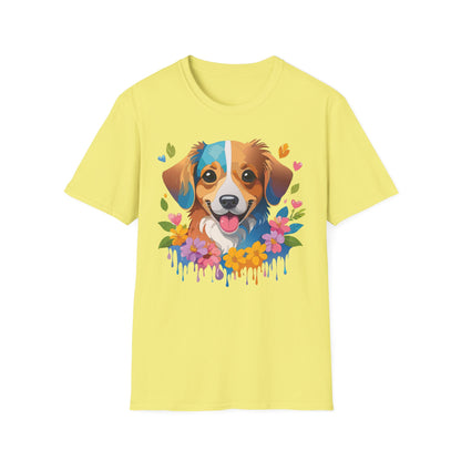 Dog Shirt Unisex Animal Tee 100 Percent Cotton Gildan Softstyle 64000