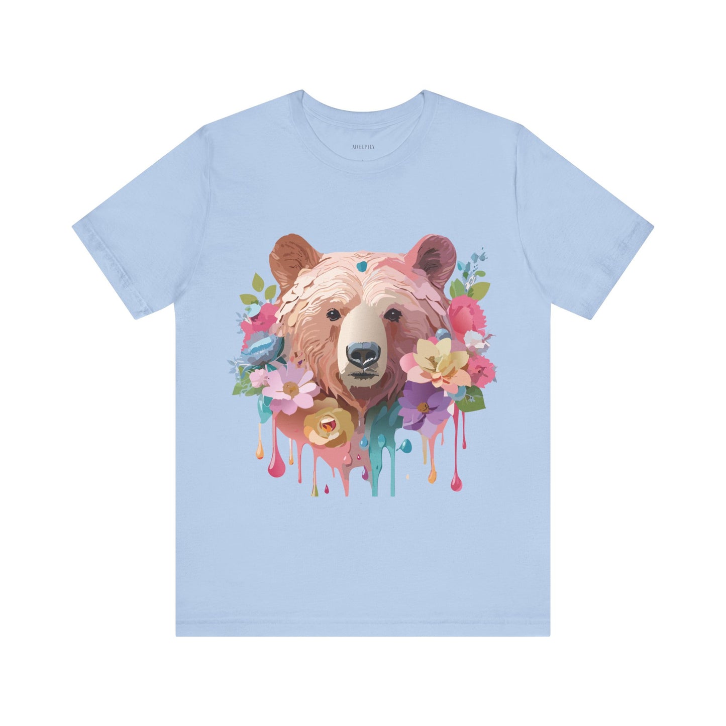 Natural Cotton Tee Shirt with Bear