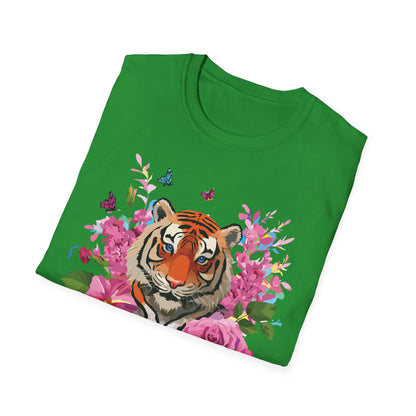 Tiger Shirt Unisex Gildan Softstyle Cotton Tee 100 Percent Ring Spun Comfort