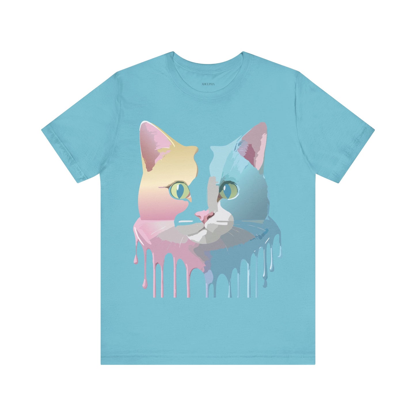 Natural Cotton Tee Shirt with Cat