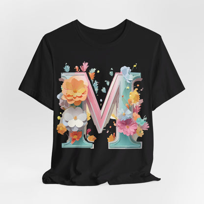 Natural Cotton Tee Shirt - Letters Collection - M Printify