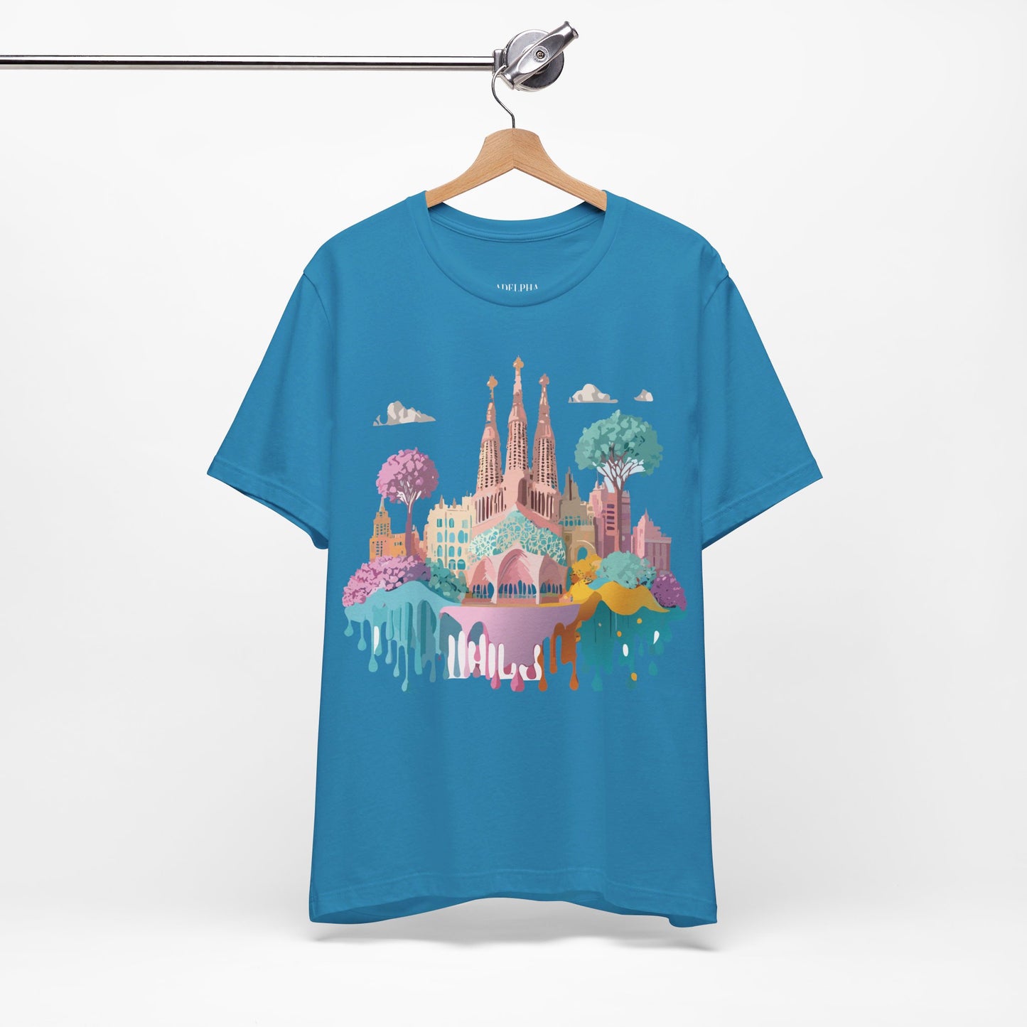 T-shirt en coton naturel - Collection Beautiful Places - Barcelone