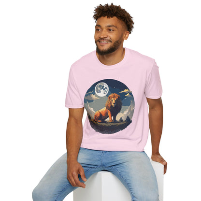 Lion Shirt Unisex Animal Tee Softstyle 64000 100 Percent Ring-Spun Cotton