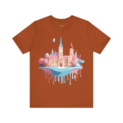 Natural Cotton Tee Shirt - Beautiful Places Collection - Prague Printify