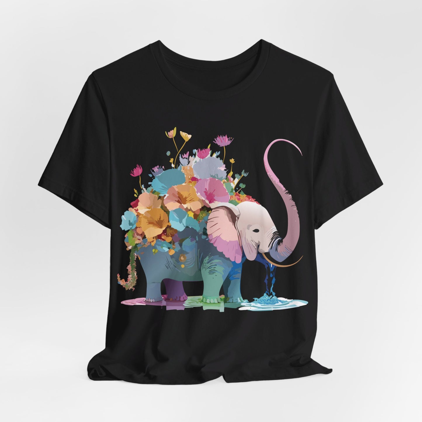 T-Shirt aus natürlicher Baumwolle mit Elefant