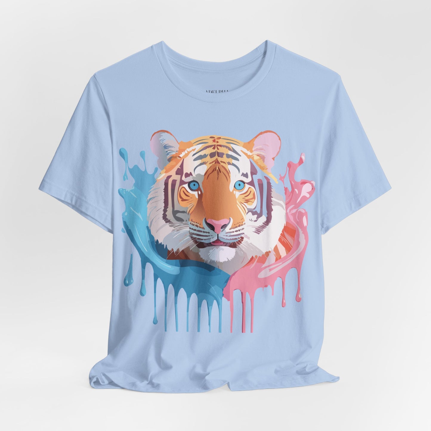 Natural Cotton Tee Shirt with Tiger