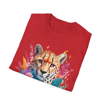 Unisex Cheetah Print Tee Softstyle Gildan 64000 Lightweight Apparel