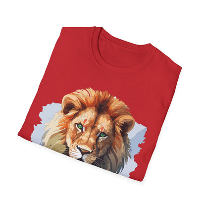 Lion Shirt Unisex Animal Tee Softstyle Gildan 64000 100 Percent Ring Spun Cotton