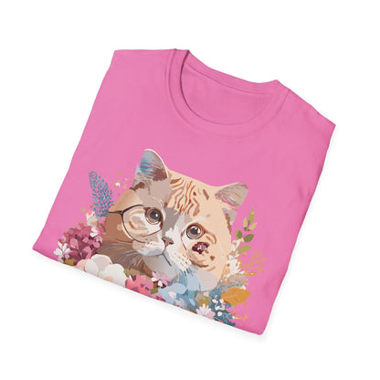 Cat Shirt Unisex Cat Tee Kitten Print Softstyle Gildan 64000
