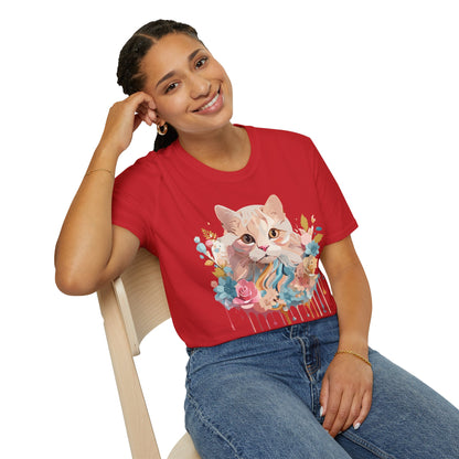 Unisex Cat Shirt Kitten Tee Cat Lover Tee Softstyle 64000 Gildan