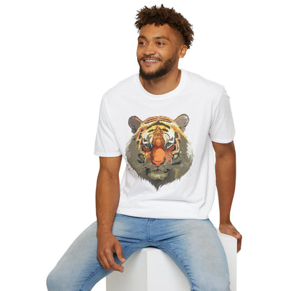 Unisex Tiger Shirt Gildan Softstyle 64000 Cotton Tee For Everyday Comfort