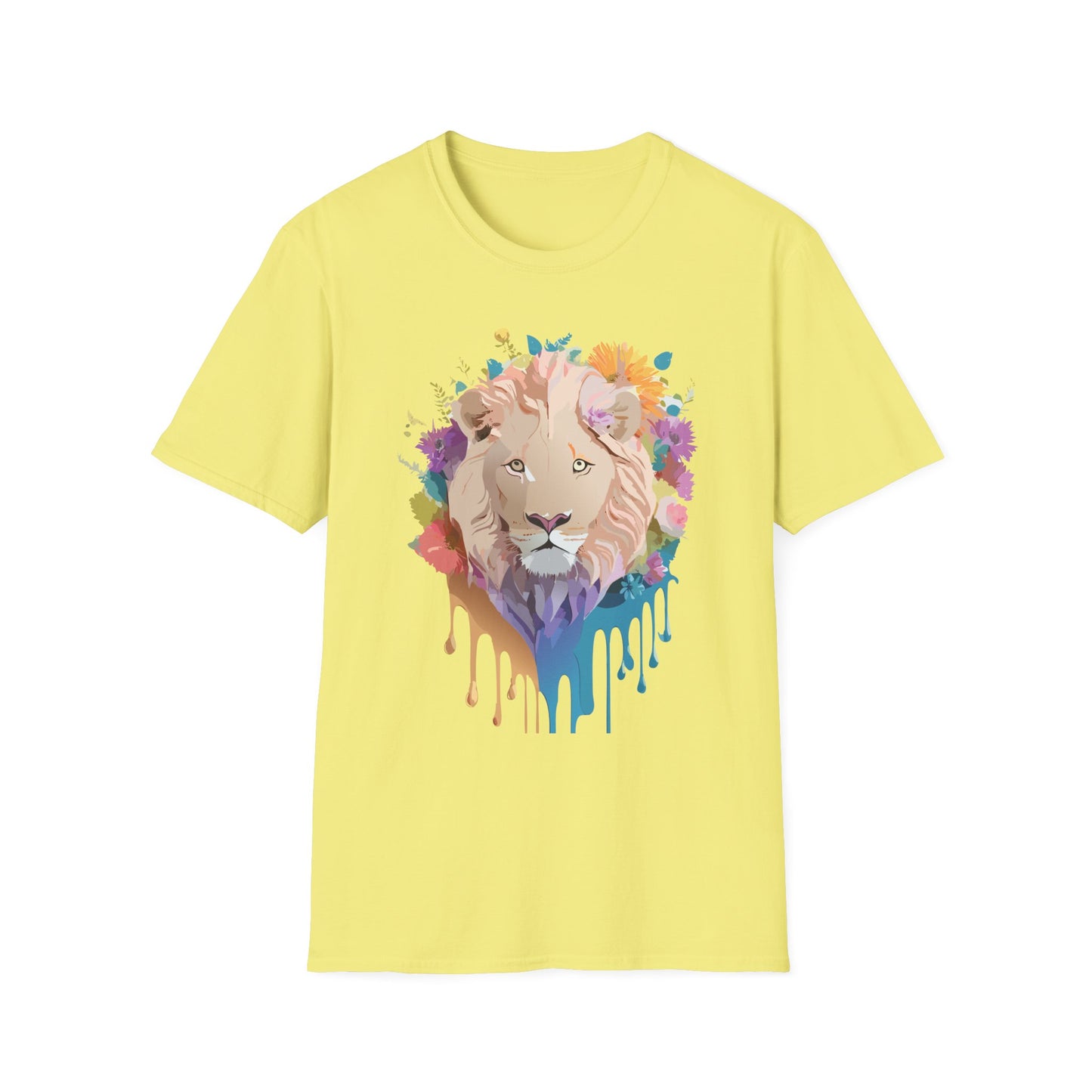 Lion Shirt, Shirt with Lion, Floral Lion Tee, Shirt with Animals