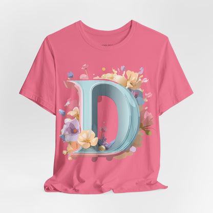 Natural Cotton Tee Shirt - Letters Collection - D Printify