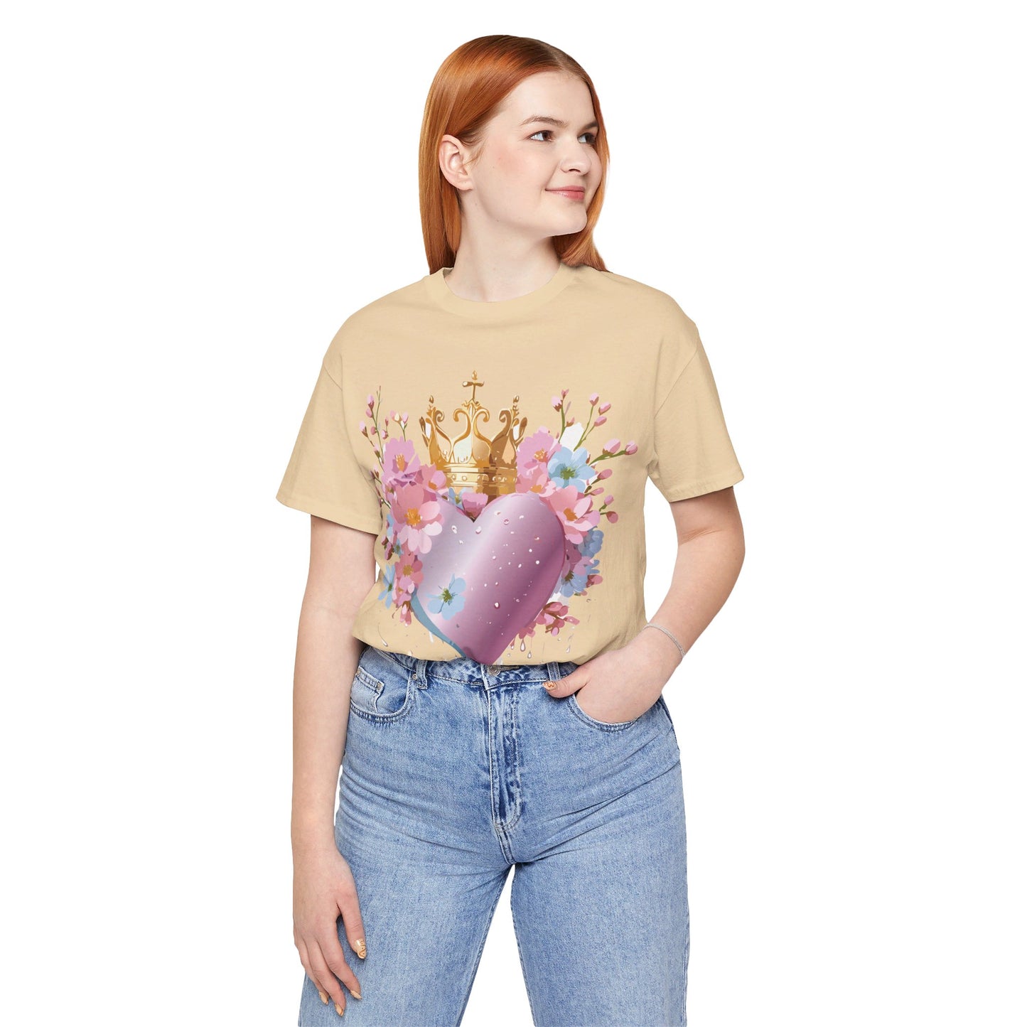 T-Shirt aus natürlicher Baumwolle – Love Story-Kollektion