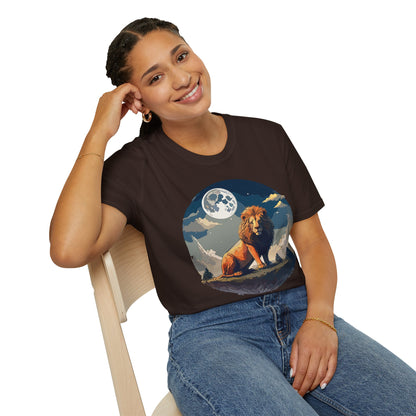 Lion Shirt Unisex Animal Tee Softstyle 64000 100 Percent Ring-Spun Cotton